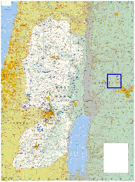 mapa de Cisjordania