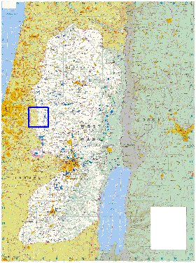 mapa de Cisjordania