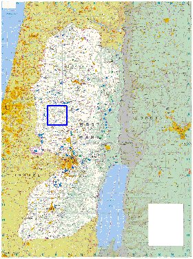 mapa de Cisjordania