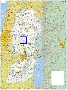 mapa de Cisjordania