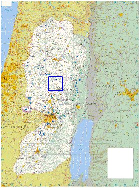 mapa de Cisjordania