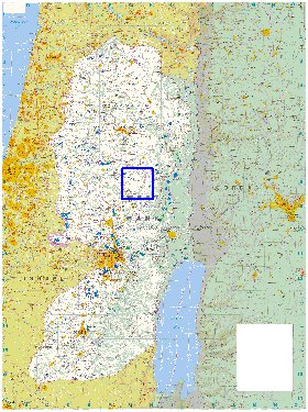 mapa de Cisjordania