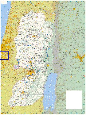 mapa de Cisjordania