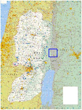 mapa de Cisjordania