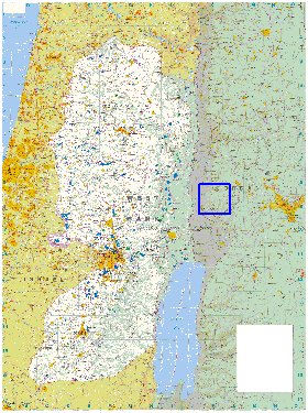 mapa de Cisjordania