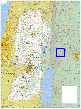 mapa de Cisjordania