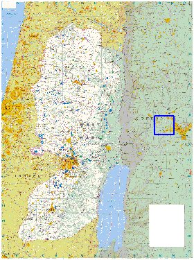 mapa de Cisjordania