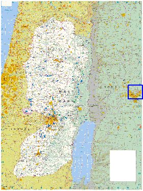 mapa de Cisjordania