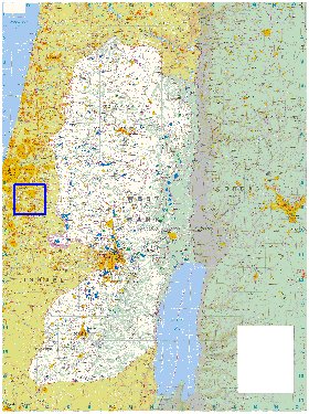 mapa de Cisjordania