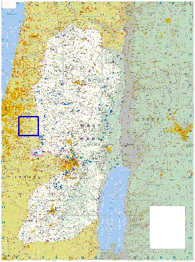 mapa de Cisjordania