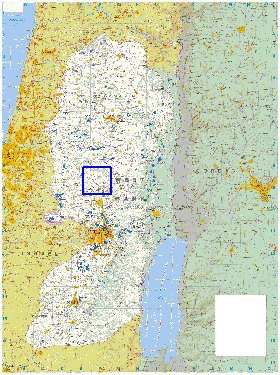 mapa de Cisjordania