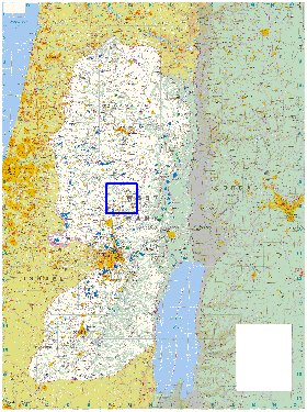 mapa de Cisjordania