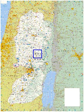 mapa de Cisjordania