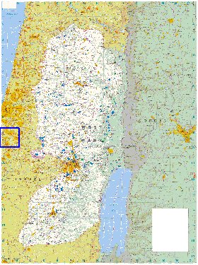 mapa de Cisjordania