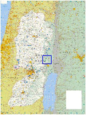 mapa de Cisjordania