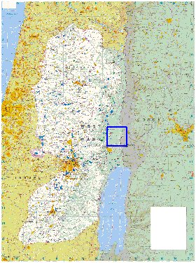 mapa de Cisjordania