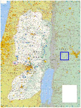 mapa de Cisjordania