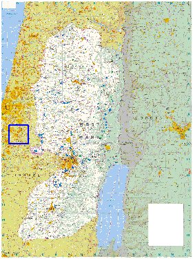 mapa de Cisjordania