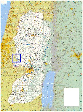 mapa de Cisjordania