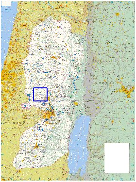 mapa de Cisjordania