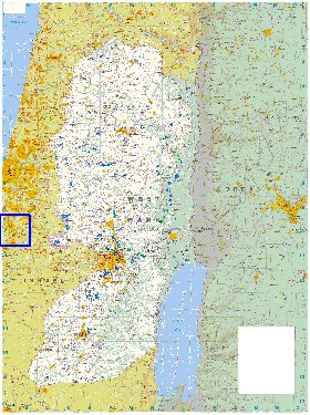 mapa de Cisjordania