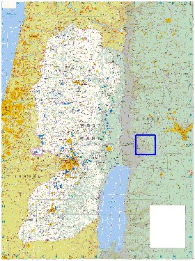 mapa de Cisjordania