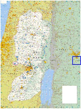 mapa de Cisjordania