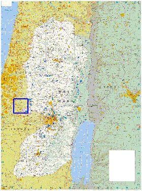 mapa de Cisjordania