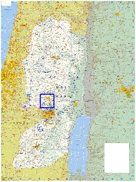 mapa de Cisjordania