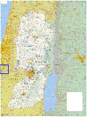 mapa de Cisjordania