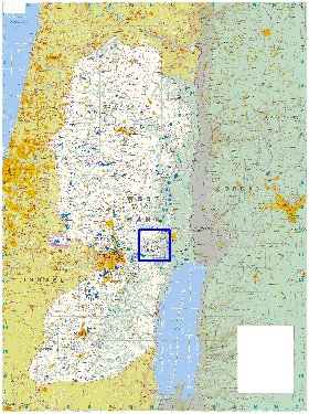 mapa de Cisjordania