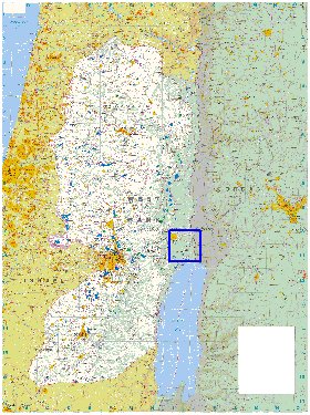 mapa de Cisjordania