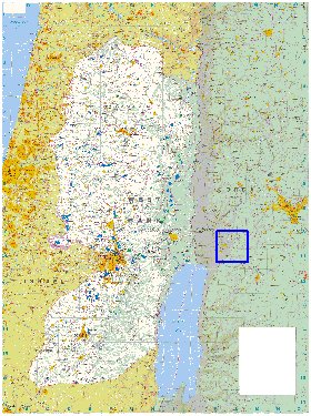 mapa de Cisjordania