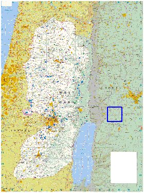 mapa de Cisjordania