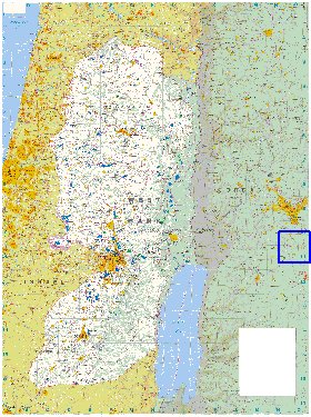 mapa de Cisjordania