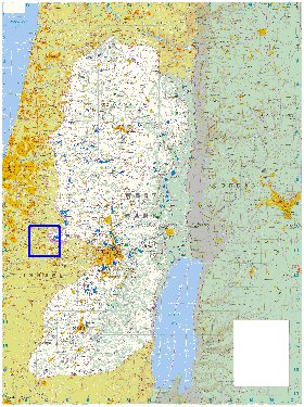 mapa de Cisjordania