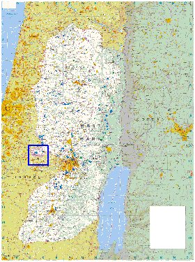 mapa de Cisjordania