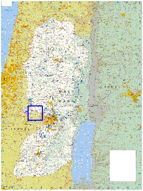 mapa de Cisjordania