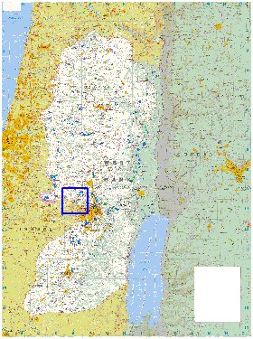 mapa de Cisjordania