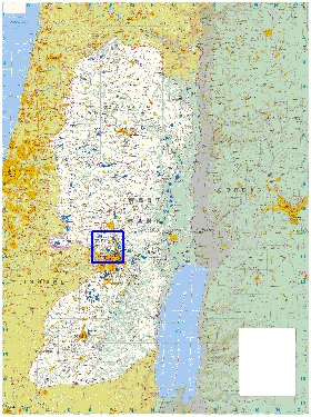 mapa de Cisjordania