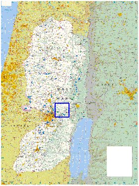 mapa de Cisjordania