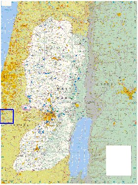 mapa de Cisjordania