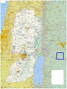 mapa de Cisjordania