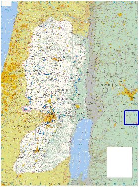 mapa de Cisjordania