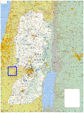 mapa de Cisjordania