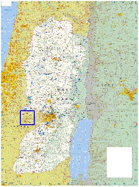 mapa de Cisjordania