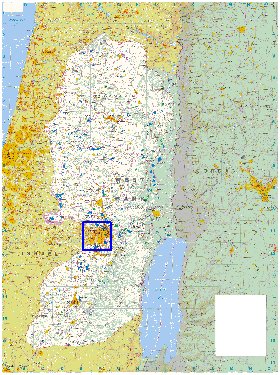 mapa de Cisjordania