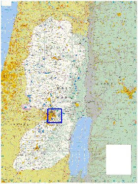 mapa de Cisjordania