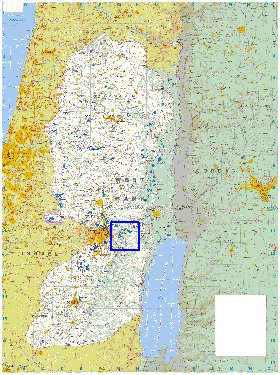 mapa de Cisjordania