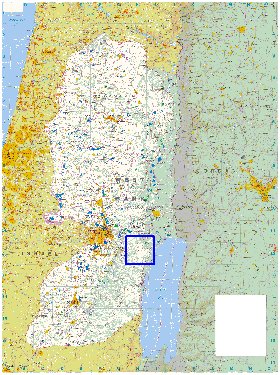 mapa de Cisjordania